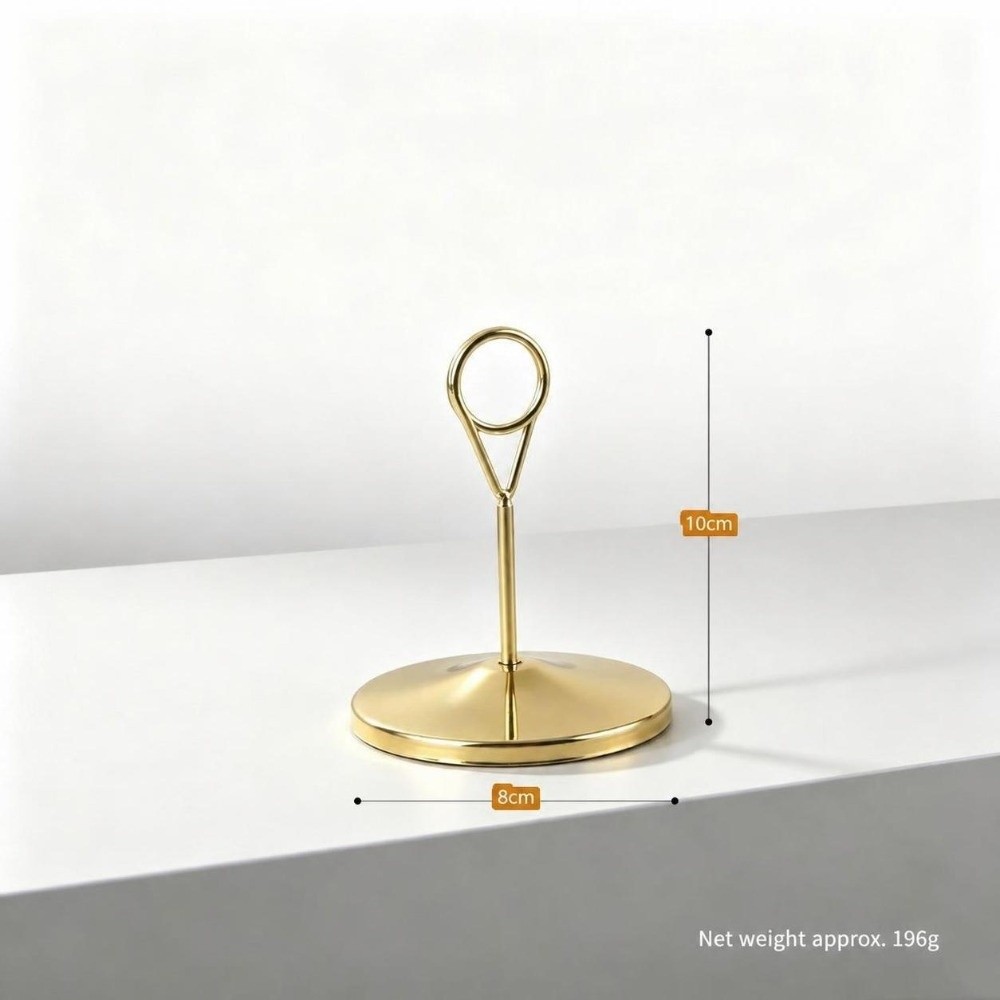Table Number Gold - Metal Table Number Holder Large Base