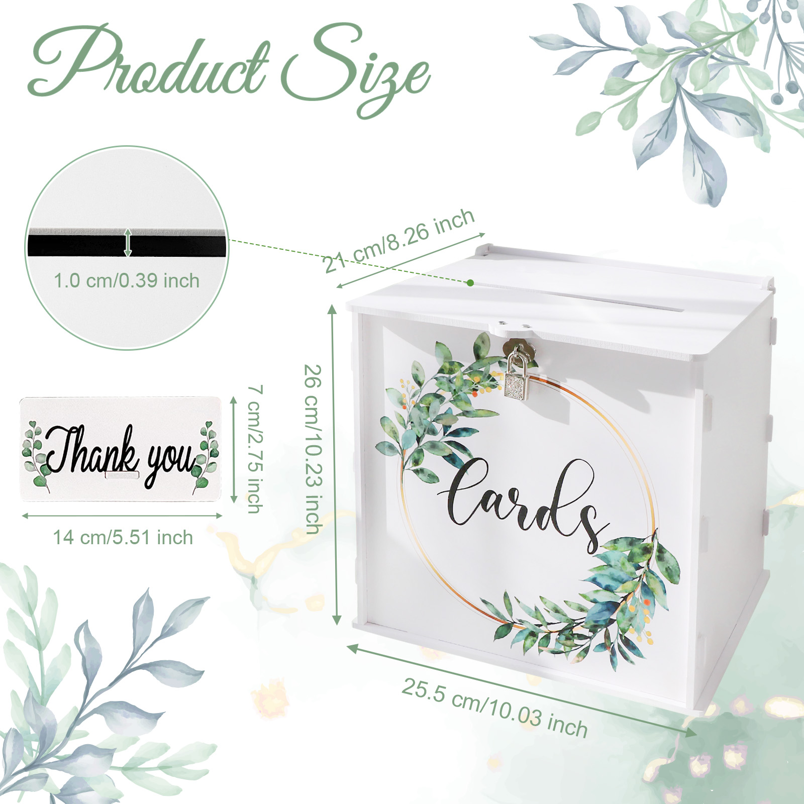 Wedding Card Box with Lock, PV - огляд і ціна Wedding Card Box
