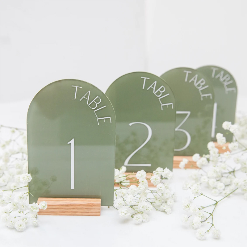 Personalized Painted Back Acry - огляд і ціна Table Number Gold