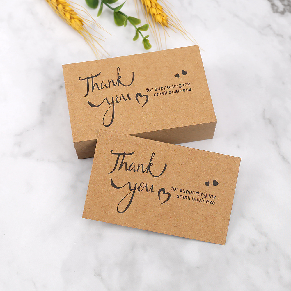 50pcs Thank You Cards Kraft Pa - огляд і ціна Wedding Decor Supply Store