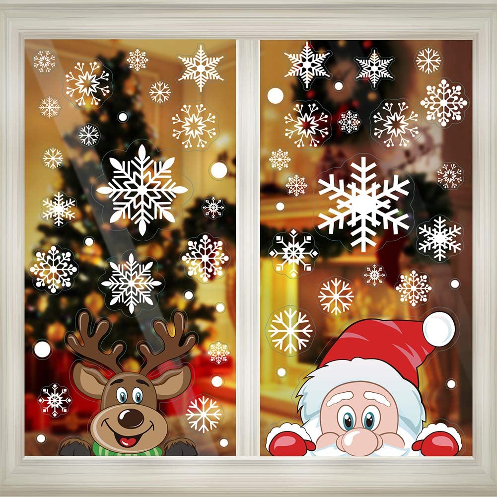 Christmas Window Clings Sticke - огляд і ціна Wedding Decor Supply Store