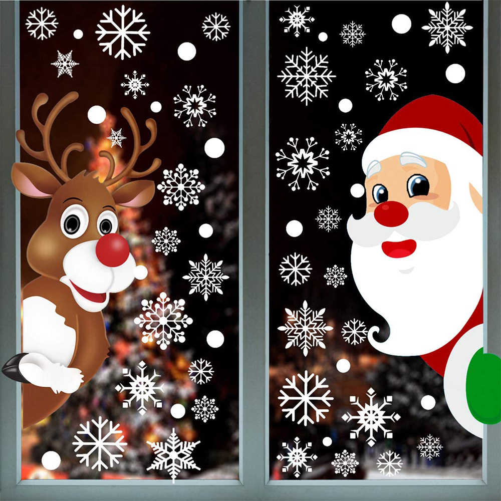 Christmas Window Clings Sticke - огляд і ціна Wedding Decor Supply Store