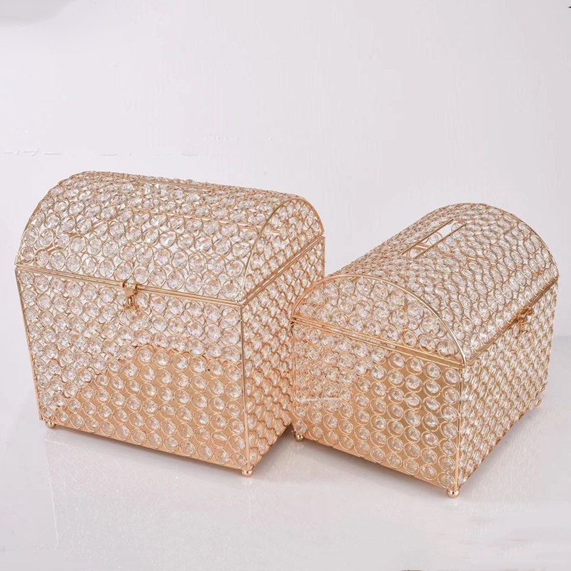 Wedding Card Box Gold Crystal  - огляд і ціна Wedding Card Box