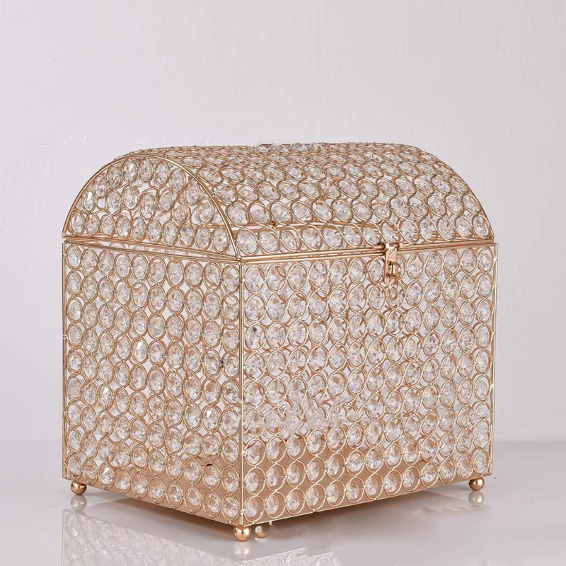 Wedding Card Box Gold Crystal  - огляд і ціна Wedding Card Box