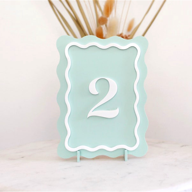 Wavy Wedding Table Numbers Cus - огляд і ціна Table Number Gold