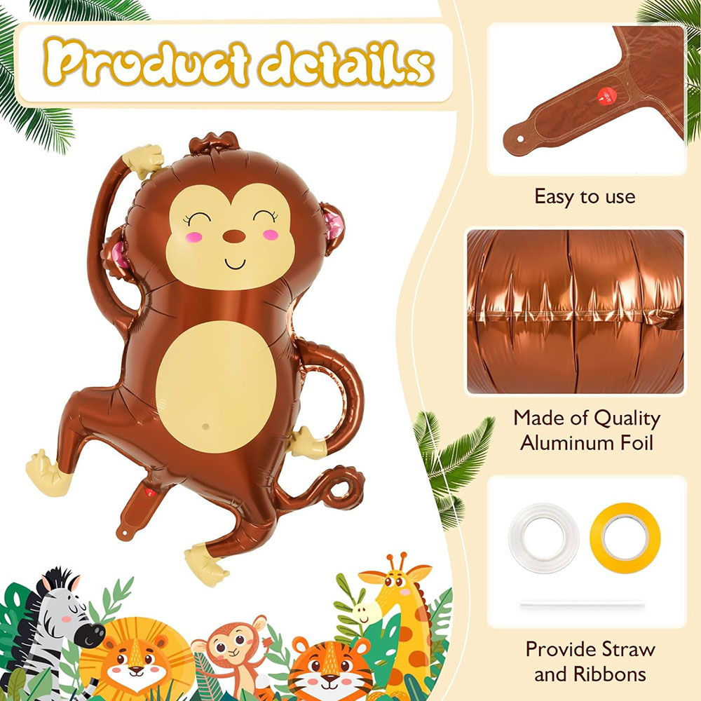 6Pcs Jungle Wild Animal Foil B - огляд і ціна Wedding Zoo